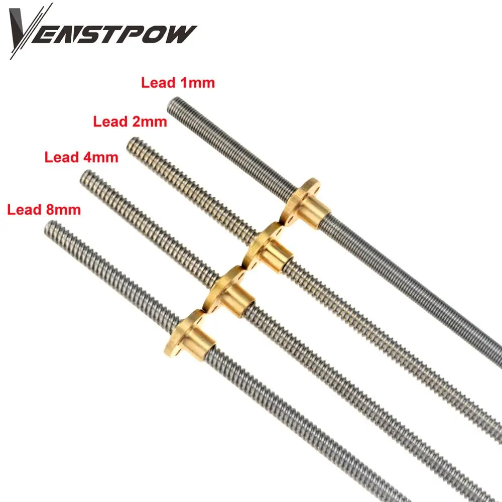 CNC 3D Printer Lead Screw T8 8mm with Brass Nut