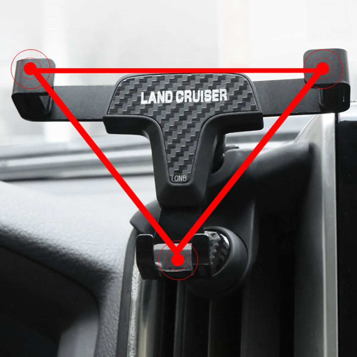 Snap Carbon Fiber Phone Holder for Toyota Land Cruiser 200 FJ200 2008 2009 2010 2011 2012 2013 2014 2015 2016 2017 2018 2019