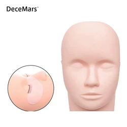 DeceMars  Fake Head Mould Mannequin Head Training Makeup Model Rubber Eye Facial Eyelash Eyelash Extension Makeup Practice Heads