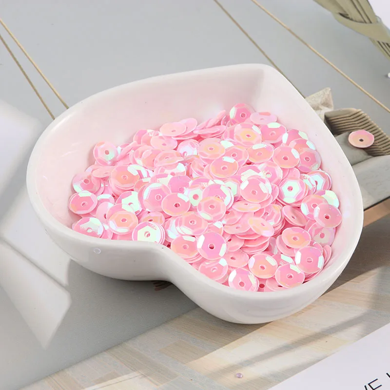 6mm Pink Series Sequin PVC Round Cup Sequins Paillettes Sewing Wedding Craft Women Garments Accessories 720pcs