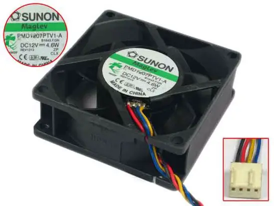 

SUNON PMD1207PTV1-A B1643.F.GN Server Cooling Fan DC 12V 4.6W 70x70x25mm 4-Wire