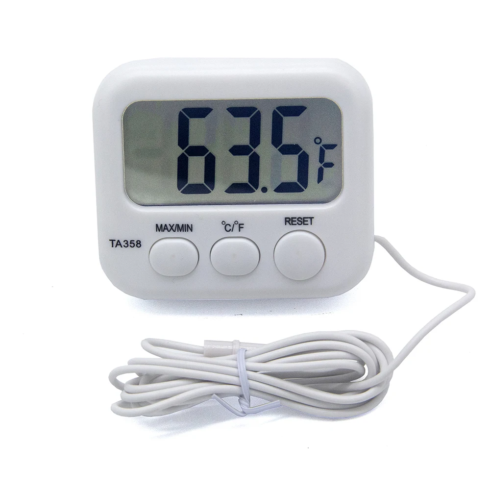 Standing Station Mini LCD Digital Thermometer With Probe Sensor  Swimming Pool Refrigerator Water Tank With Cable 1.5M