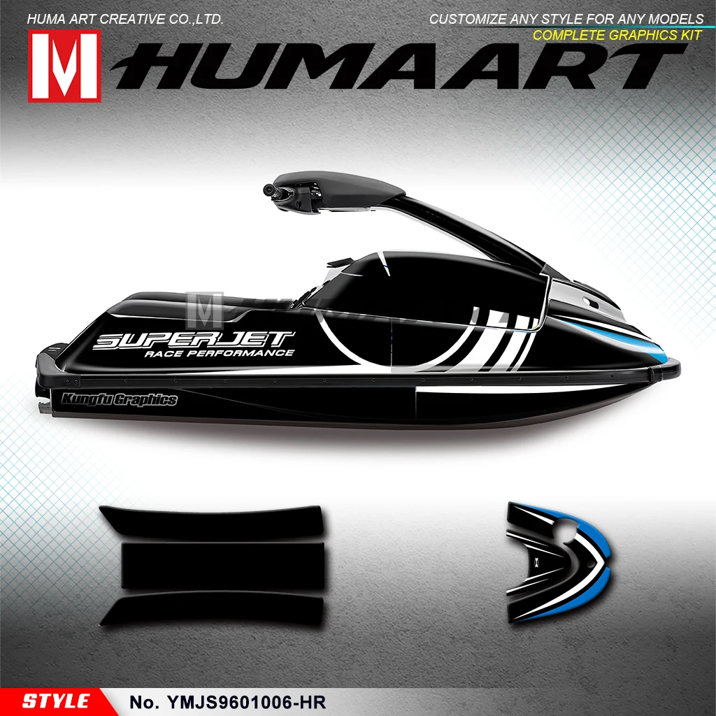 HUMAART Stickers Kit Graphics Decal Set Wrap for Yamaha Watercraft PWC Super Jet Ski SJ700 SJ 700 1996-2020 01 02 03 15 16 17 19