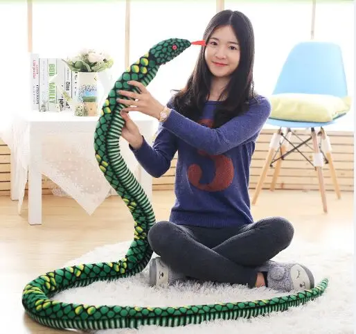 Jouet en peluche serpent de dessin animé long 260cm, simulation de python, poupée douce, jouet amusant, cadeau d'anniversaire b2555