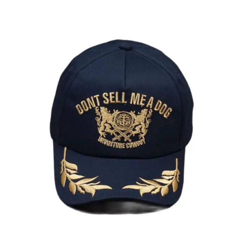 1pcs Korean Version Of The Gold Embroidery Baseball Caps Men And Women Fashion Peaked Cap Sun Hat 3Color Wholesale