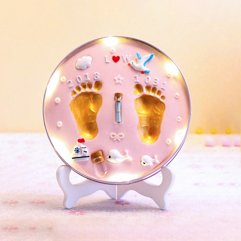 Baby Hand Print and Foot Print Mold Set, DIY Souvenirs, Hundred Days Gift