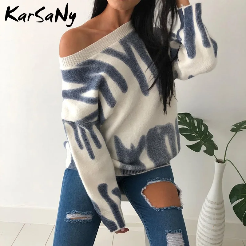 Women Sweater Oversize White Jumper Winter Clothes Women Knitted Pullovers Autumn Oversized Striped Sweaters Women\'s Jumper 2021