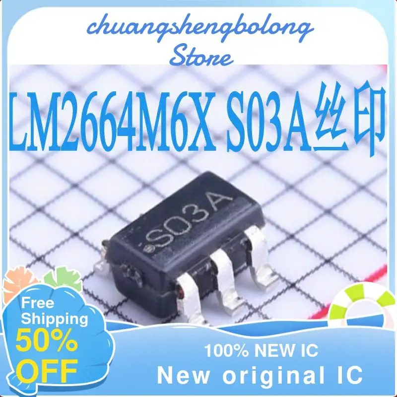 

10PCS LM2664 LM2664M6X S03A SOT23-6 DC DC New original IC