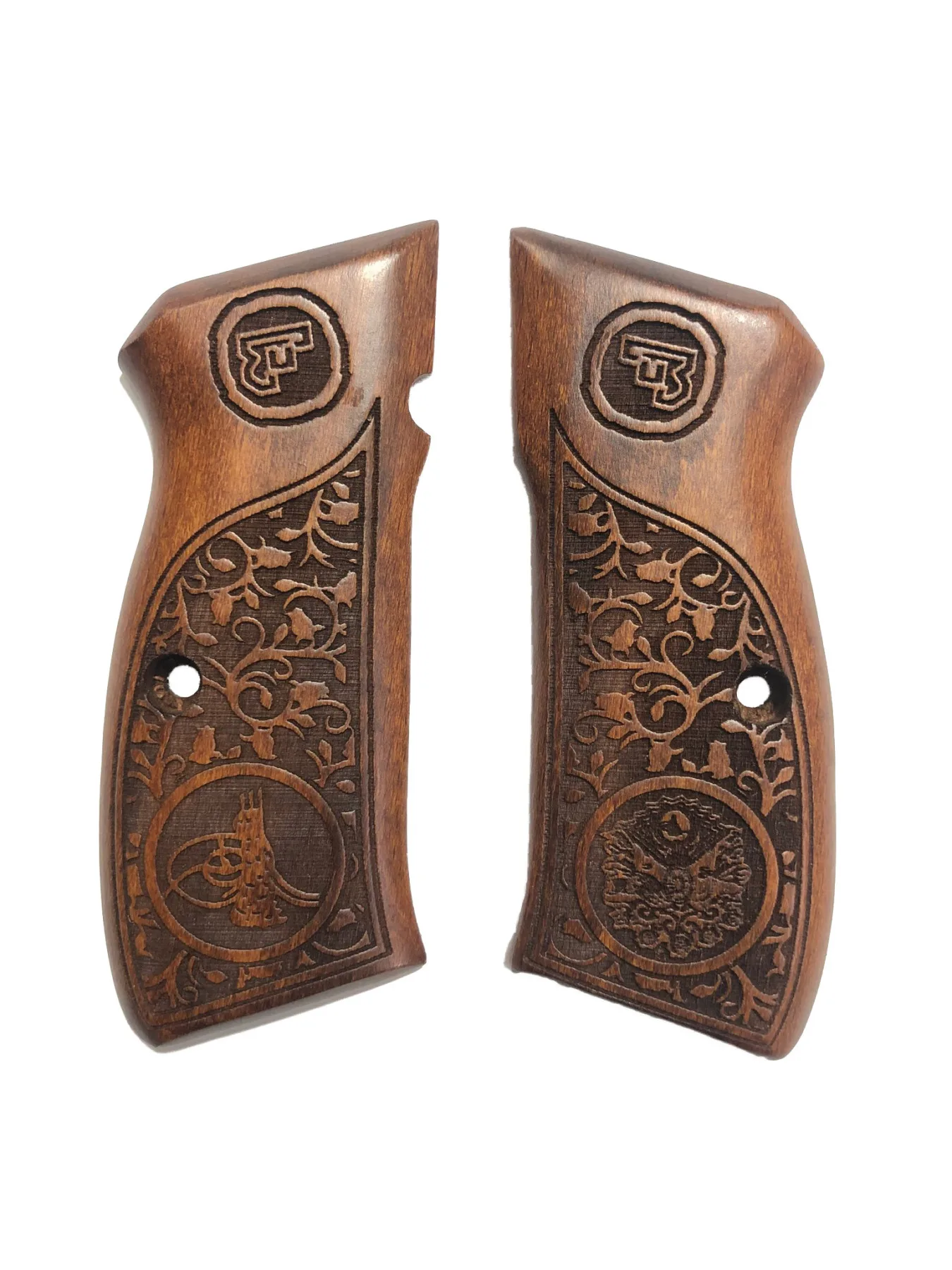 CZ75 Ottoman Tuğra and Starboard Model Special Series Laser Cutting Wooden Grip Mod34