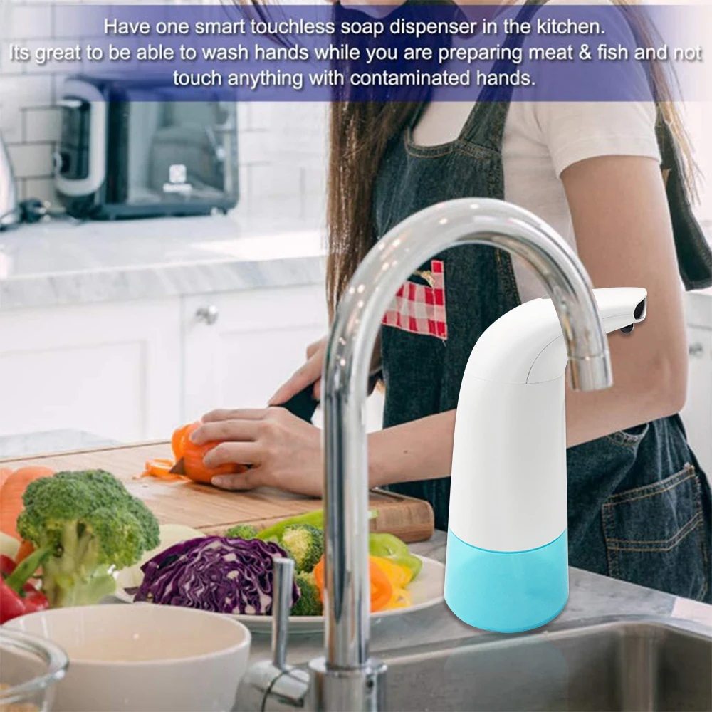 Automatic Inductive Foam Soap Dispenser 300ML Smart Liquid Soap Dispenser Auto Touchless ABS Hand Washing for Kitchen Bathroom