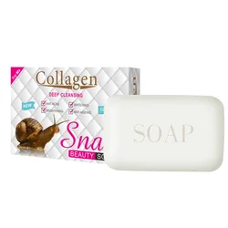 Collagen Snail Face Serum Soap Handmade  Deep Cleaning Repair Anti Aging Anti Acne Nourish Whiten Brighten Moisture Skin Care