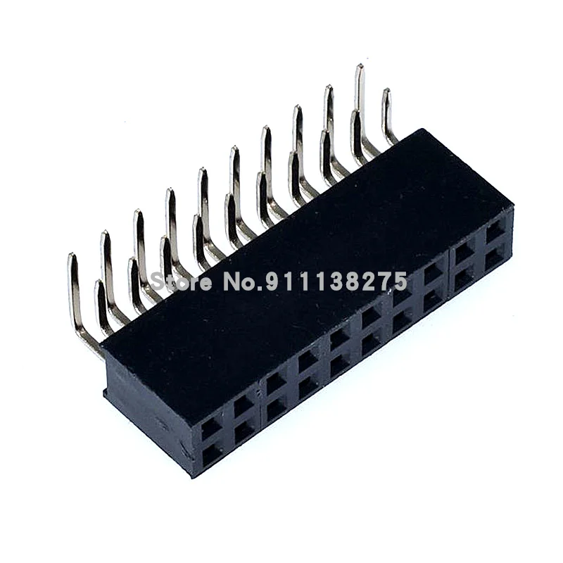 10PCS 2*2/3/4/5/6/8/20/40 PIN double Row Right Angle FEMALE PIN HEADER 2.54MM PITCH Strip Connector Socket 2X3p/4p/6p/8p/20p/40p