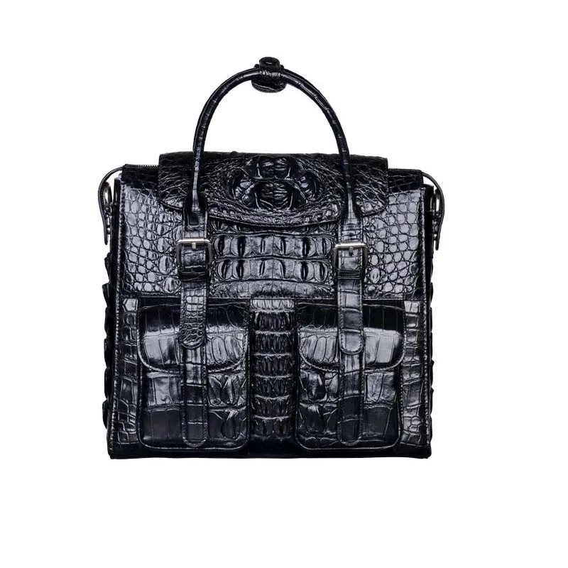 dongou high-end   crocodile men bag  Genuine crocodile leather  Men's bags   large capacity  British  leisure  men bag