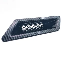 Glossy Carbon Fiber Look FC Style Universal Car Front Bumper Hood Air Vent Intake Duct For Honda Civic 2016-2021