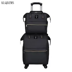 KLQDZMS Fashion Rolling luggage Set Woman travel bag with wheels Spinner trolley suitcase