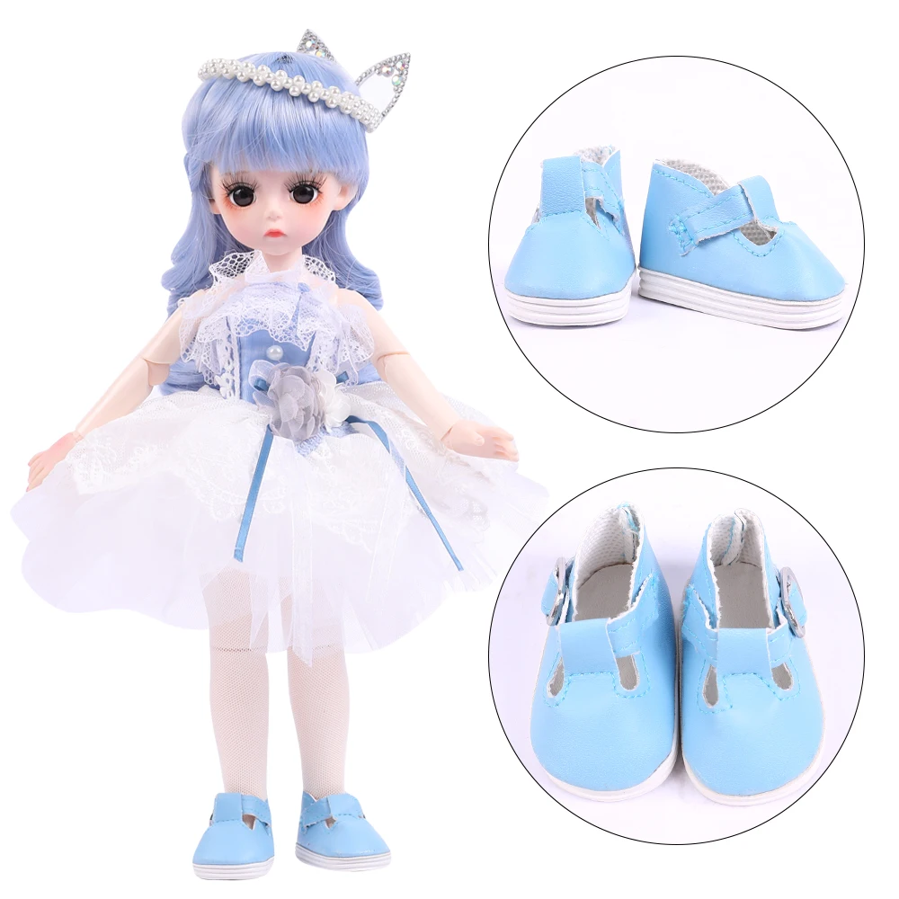 UCanaan 1/6 BJD Dolls Shoes 1 Pair Of PU Shoes Fit For 30CM BJD Dolls Girls Toys Boots Accessories