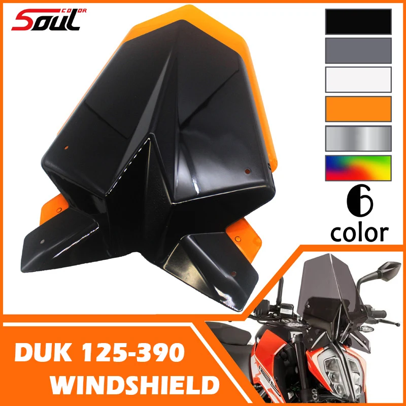 Motorcycle Windshield Windscreen Visor Fits For Duke 125 390 2017 2018 2019 2021 2022 2023 2024 Duke125 duke390 17 18 19 20 21