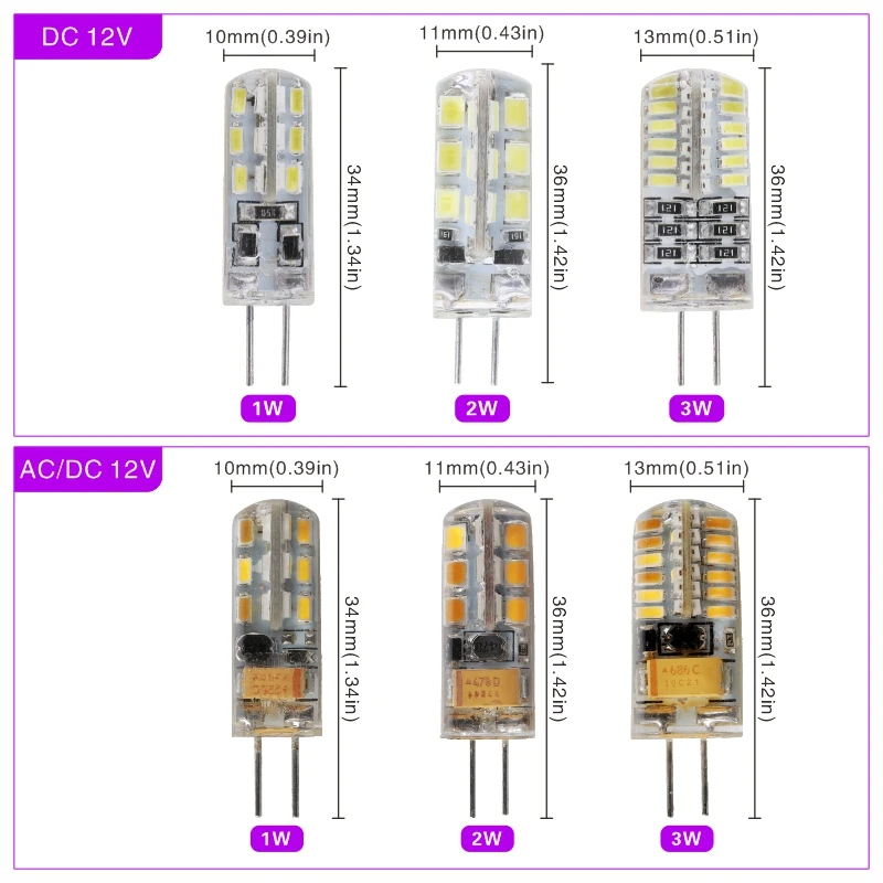 10 teile/los G4 G9 LED 12V 220V AC DC 1w 2w 3w 4w 5w 6w Ersetzen 40w 60w Halogen Lampe Licht 360 Strahl Winkel Kronleuchter Led-lampe Lampe