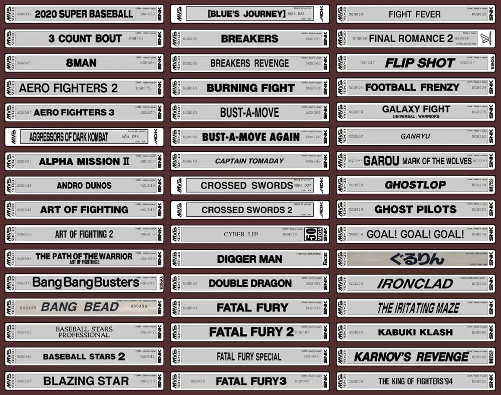 NEOGEO MVS Custom Make Single Game Cartridge for SNK Arcade Machine or AES Console with NEO MVS Adaptor