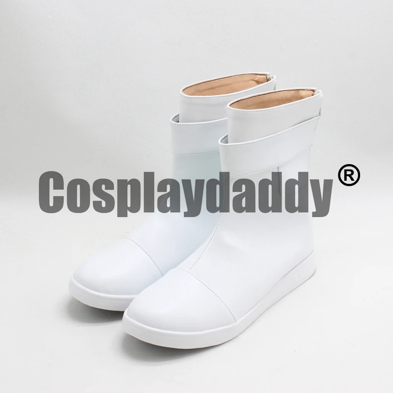 Akudama Drive Cutthroat Satsujinki Anime Cosplay White Shoes Mid Calf Boots X002