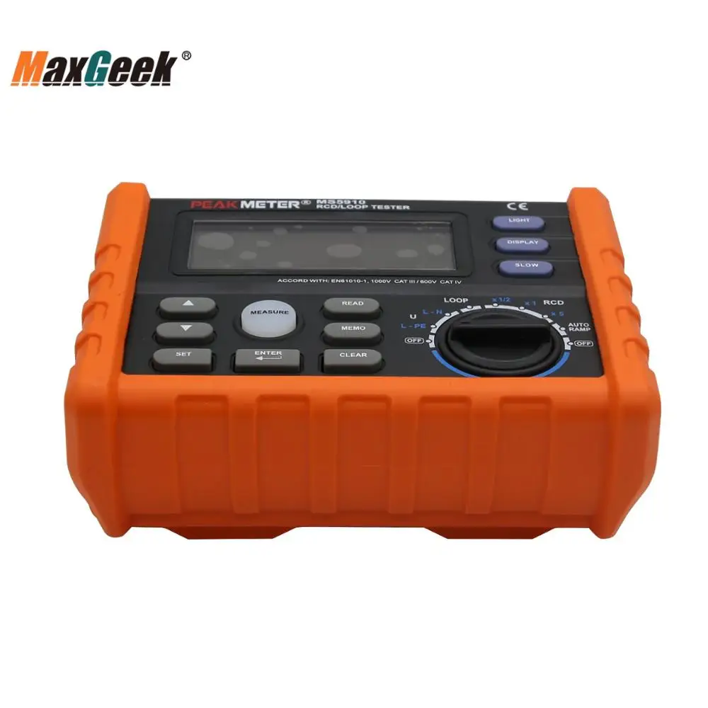 Imagem -03 - Maxgeek-alta Precisão Loop Resistência Tester Rcd Digital Multímetro Ms5910 Vazamento Proteção Interruptor Tester