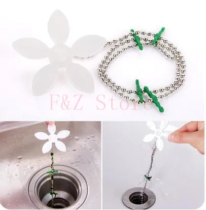 

By DHL Easy to clean drainage hair cleaning hook chain catcher sink cleaning tool kitchen bathroom floor shower sewer