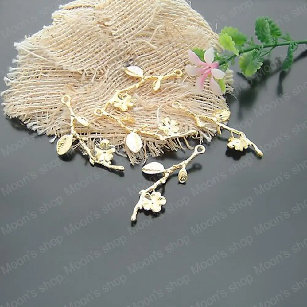 

Wholesale Golden 41*13mm Branch Alloy Charms Pendants DIY Fashion Jewelry Findings Accessories 20 pieces (JM2423)