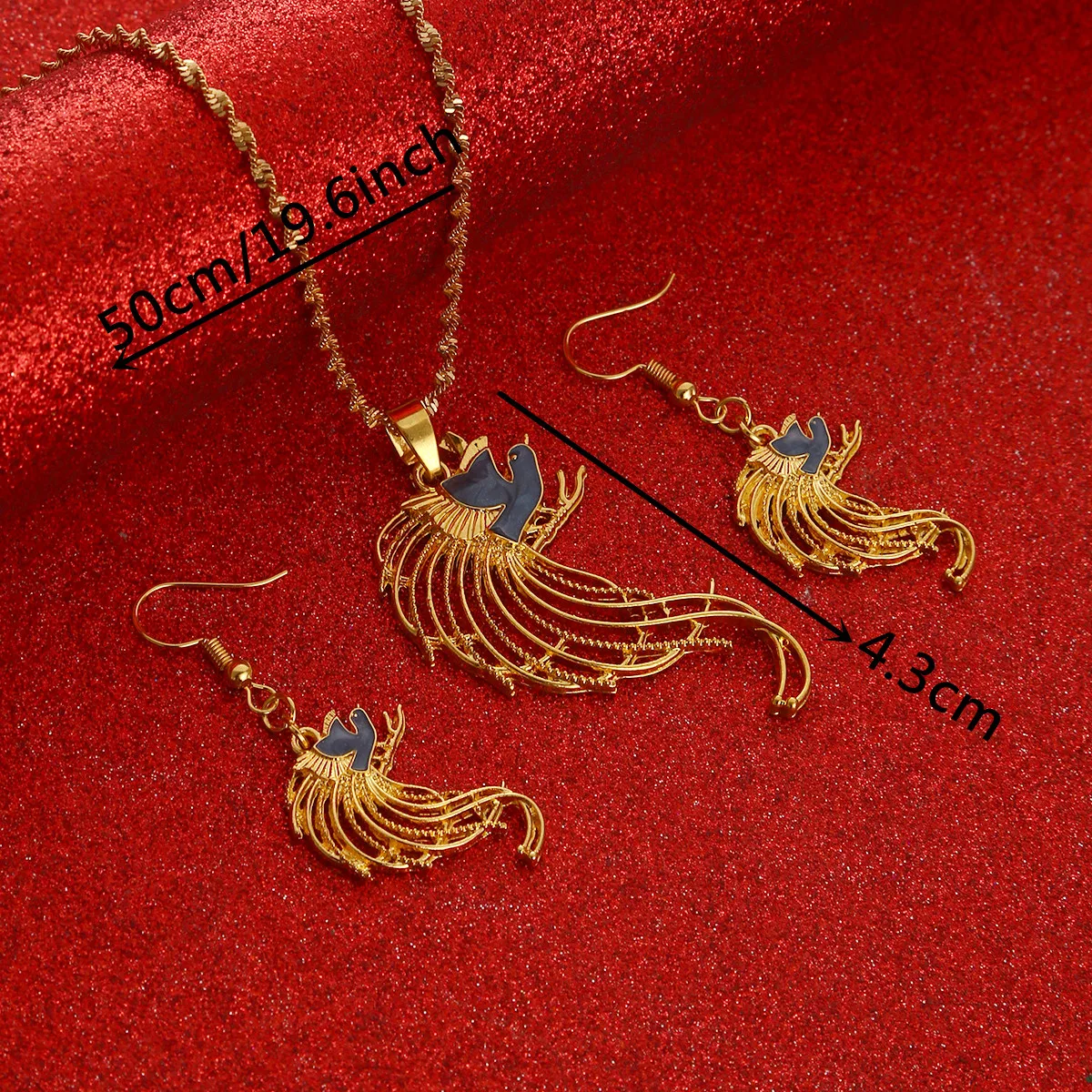 Bird Necklace Earrings Set for - огляд і ціна Women Fashion Png