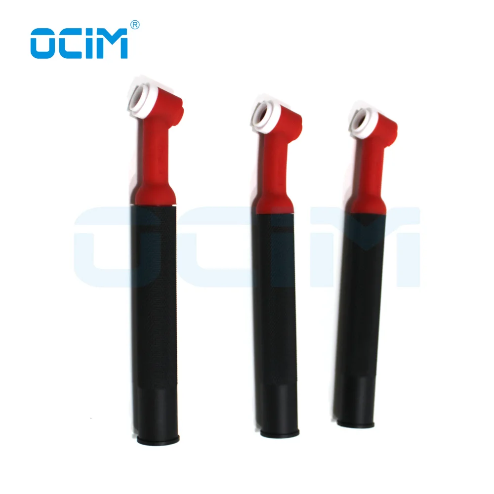 Cabezal de antorcha Tig rojo WP9F WP9FV SR9F /9FV y mango de soldadura negro