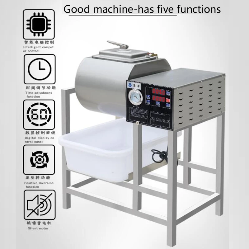 Hoogwaardige vacuümmarkeermachine, zoutmachine, beitsmachine voor hamburgerrestaurants, kan worden getimed