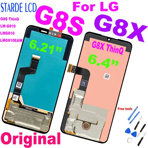 오리지널 LCD 디스플레이 터치 스크린 디지타이저 어셈블리, LG G8X ThinQ, 6.21 인치 G8S ThinQ LM-G810 LMG810 LMG810EAW 교체품, 6.4 인치 