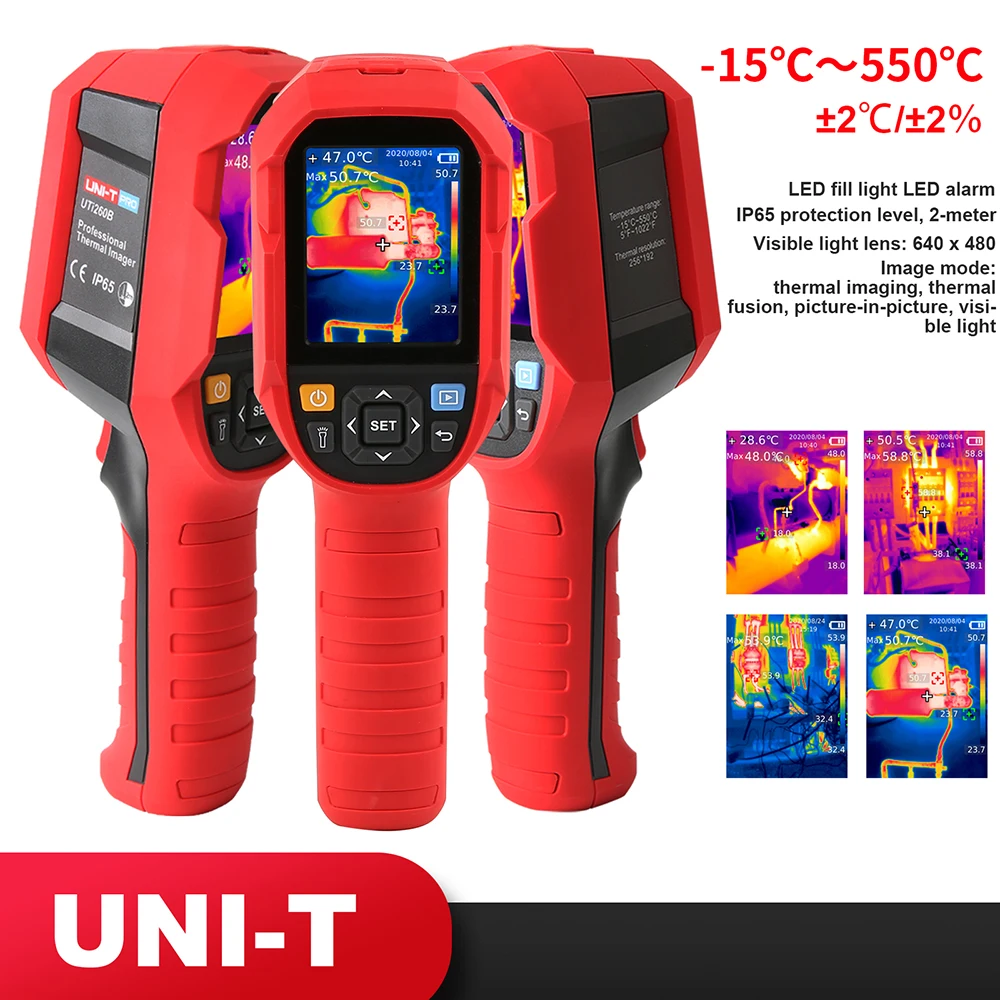 UNI-T UTi120S UTi85A UTi165A UTi120B UTi260B Industrial Infrared Thermal Imager&Macro Lens Mobile Phone Temperature Screening