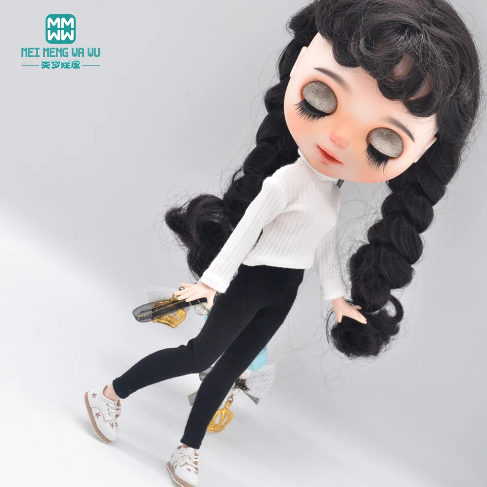 NEU 28-30cm Blyth Kleidung Azone OB22 OB24 Spielzeug Puppenzubehör Rollkragenpullover, Jogginghose, Schuhe – Detail 1
