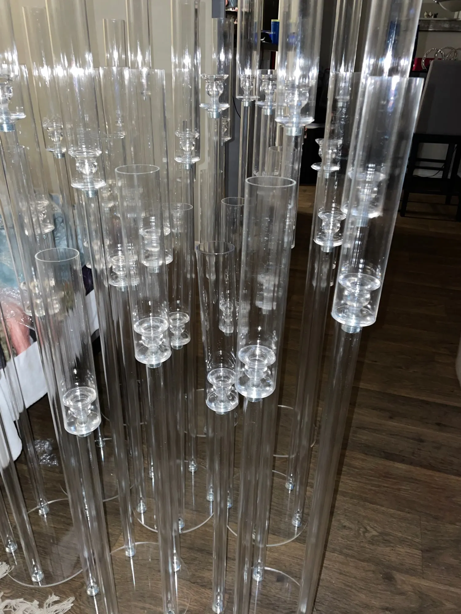 1 Stück, 5 Stück, 10 Stück, 12 Stück Hochzeitsdekoration Tischdekoration Kerzenhalter Klare Kerzenständer aus Acryl für Hochzeiten, Events, Partys – Detail 12