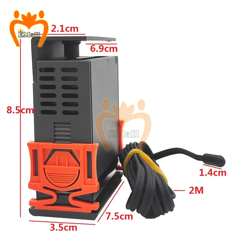 Imagem -05 - Refrigerador Termostato Controlador de Temperatura Refrigeração Automático Descongelar Temporizador Inteligente Sensor Ac110220v Stc8080a +