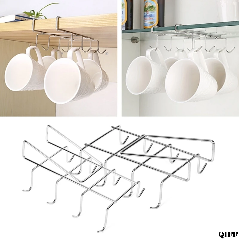 Estante de cocina de acero inoxidable, organizador de almacenamiento para café, té y tazas