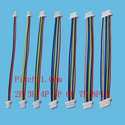 20Pcs JST SH1.0 1.0mm Pitch 2P 3P 4P 5P 6P 7P 8 Pin Female to Female Double Head Cable Wire Connector Length 10cm 28AWG