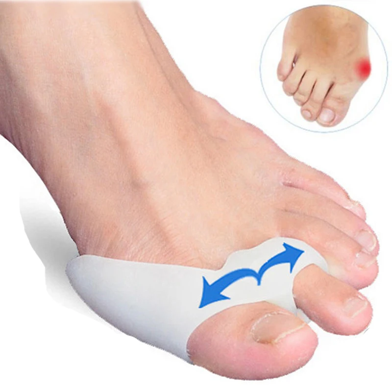 Big Toe Straightener Thumb Valgus Protector Silicone Gel Foot Fingers Toe Separator Bunion Adjuster Feet Pads Relief Foot Pain