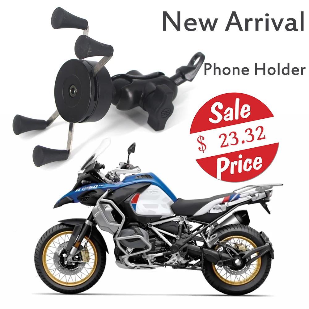 

For BMW R1250GS ADV LC 2019 Motorcycle Motor Bike Phone Holder Mounting Bracket 360°Rotation Adjustable For iPhone 11 Pro Max