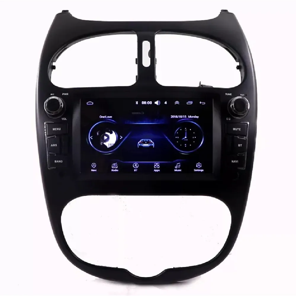 Lettore multimediale per Auto Android 10 per Peugeot 206 CC 2000 - 2016 GPS Stereo Auto Radio Head Unit schermo IPS