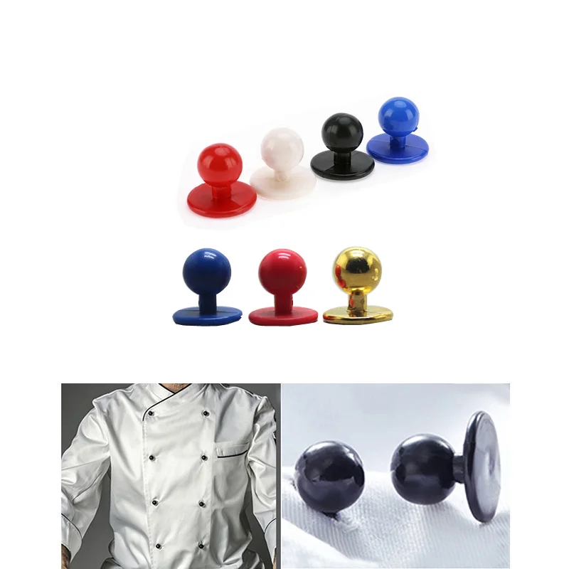 XUNZHE 10 Pcs 11.5*18mm ristorante Chef uniformi pulsanti abito pulsanti in plastica di colore per costumi fai da te accessori parti