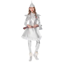 The 2020 The Tin Man Costume Adult Women Halloween Fairy Tale Cosplay Stage Performance Costume