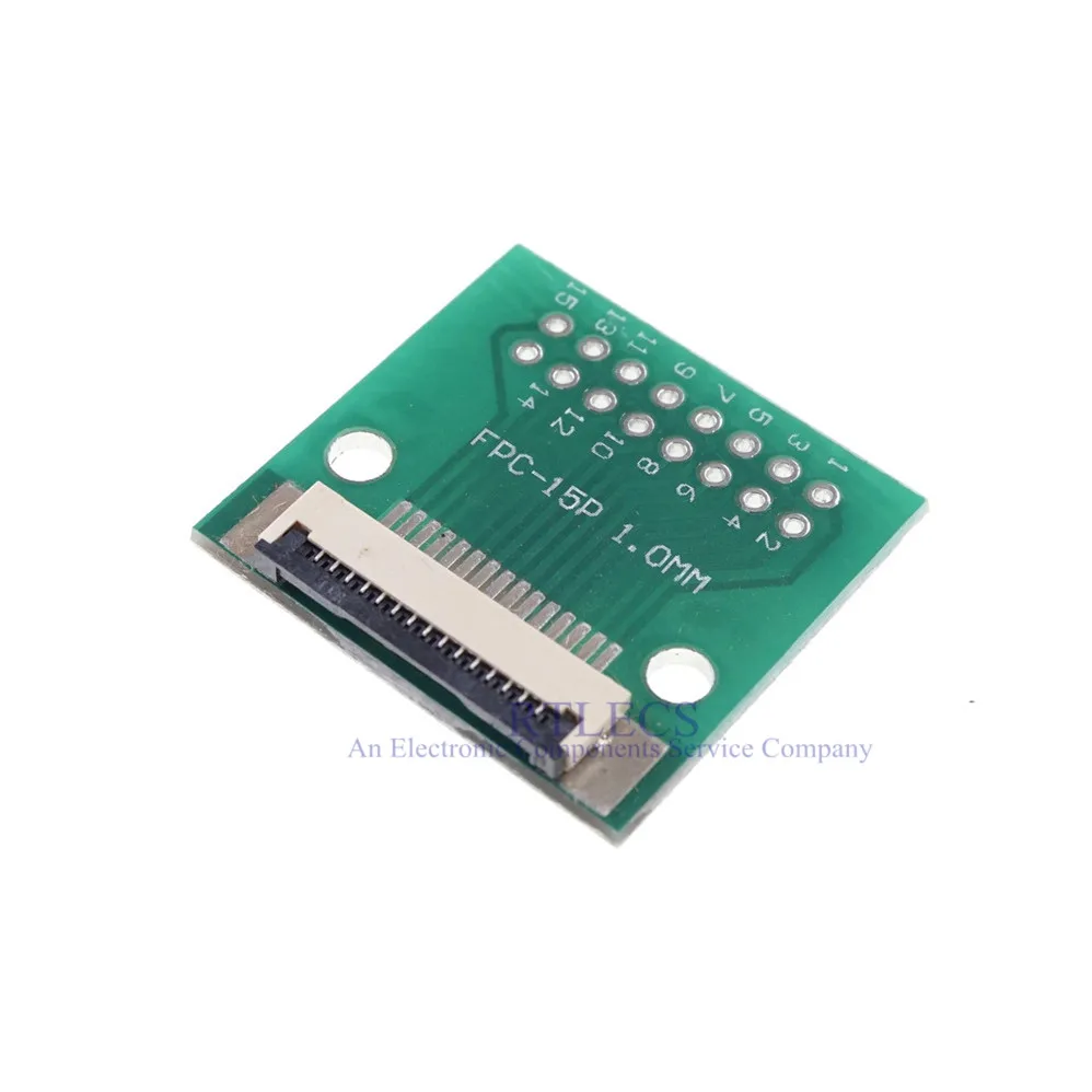 Imagem -04 - Fpc Ffc 15 Pinos 1.0 mm Conector de Passo Smt Adaptador para Espaço 2.54 mm Passo 1.00 Polegadas Adaptador Dip Pcb 20 Peças