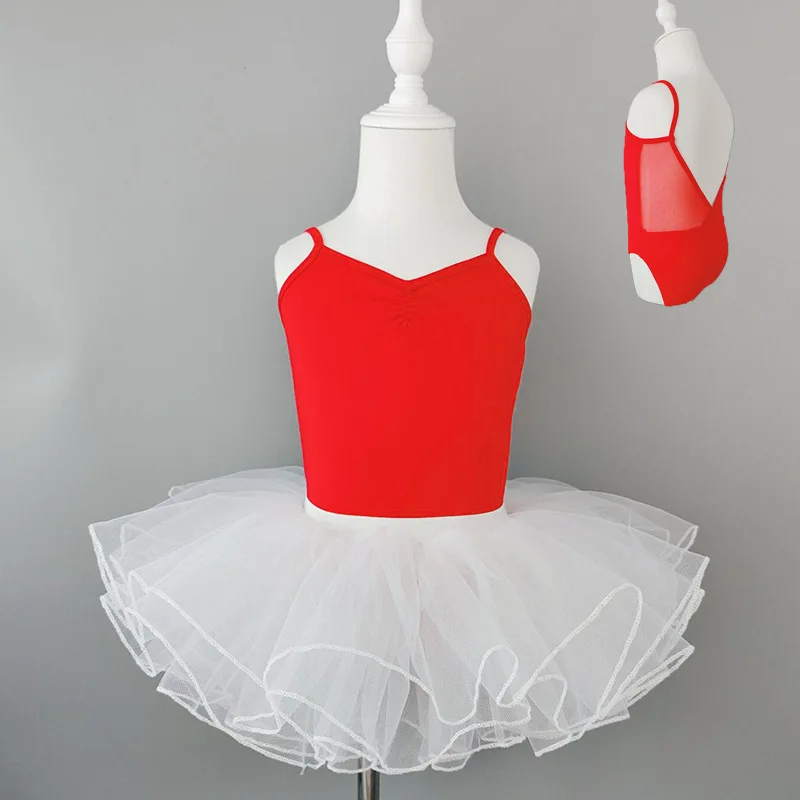 Justaucorps de Ballet en Maille pour Enfant Fille, Robe de Spectacle, Tenue de brevsur Scène