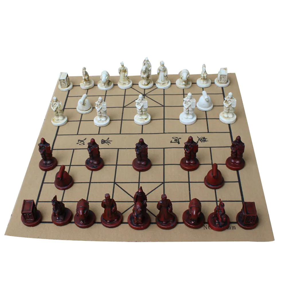 Vintage Chinese Terra Cotta Chess Game Collectibles Entertainment Gifts