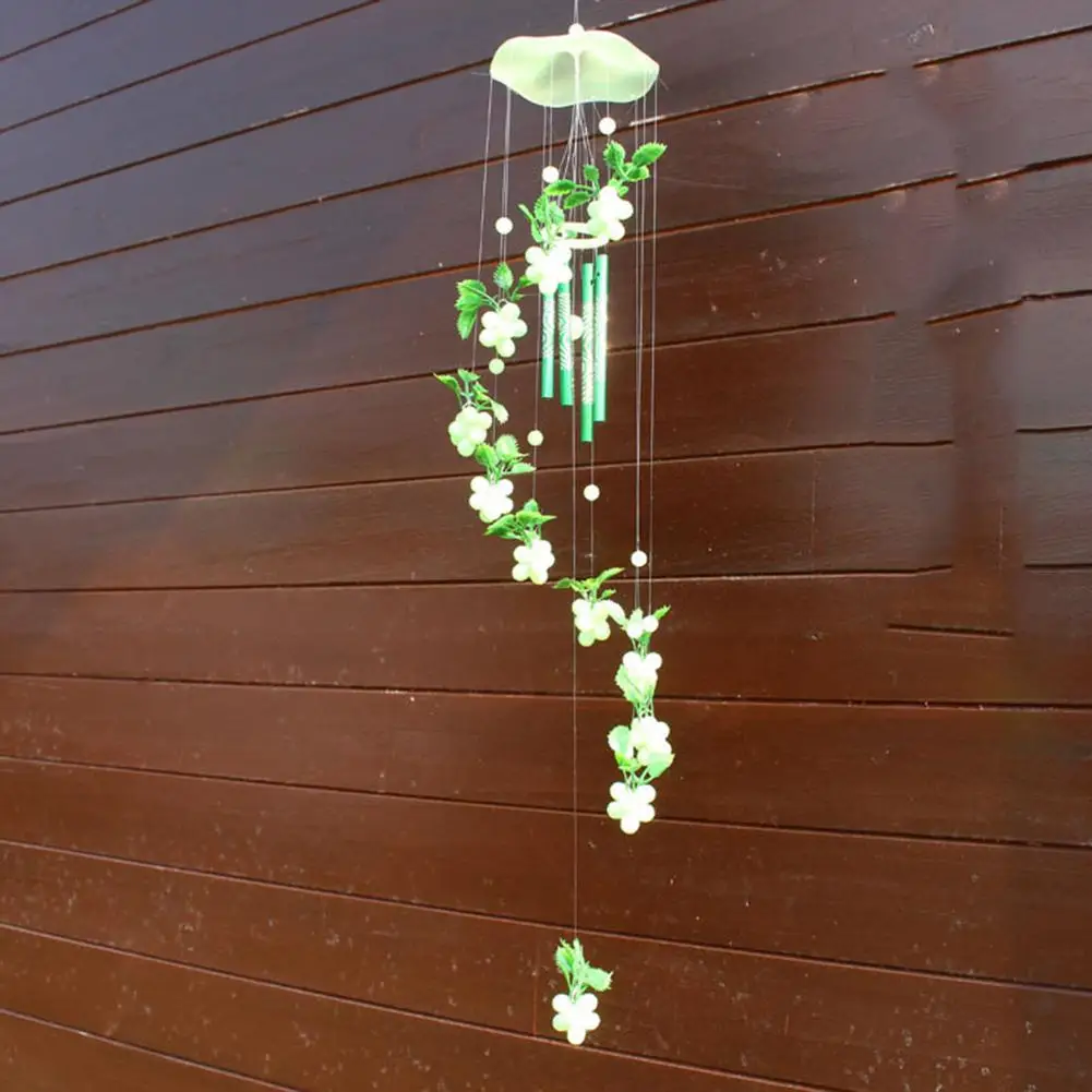 Bagliore luminoso nel buio Campanelli eolici d'uva Carillon eolico per uva Casa Patio Portico Ornamento da appendere impermeabile Decorazione del giardino
