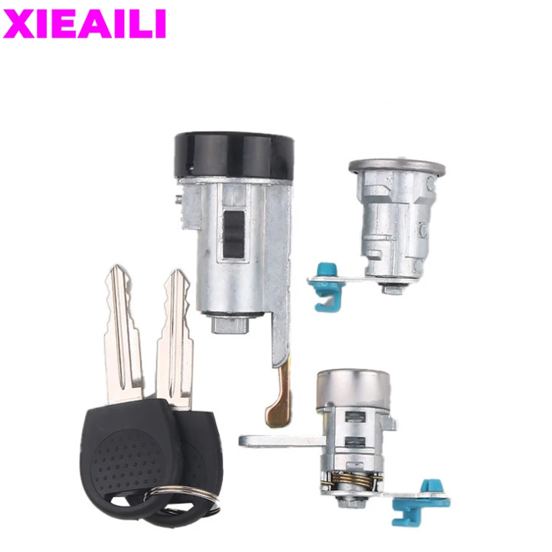 

XIEAILI OEM Full Set Door Lock Cylinder For Chevrolet 10-14 New Sail With 1Pcs Key Trunk Lock Ignition Lock Left Door Lock S683