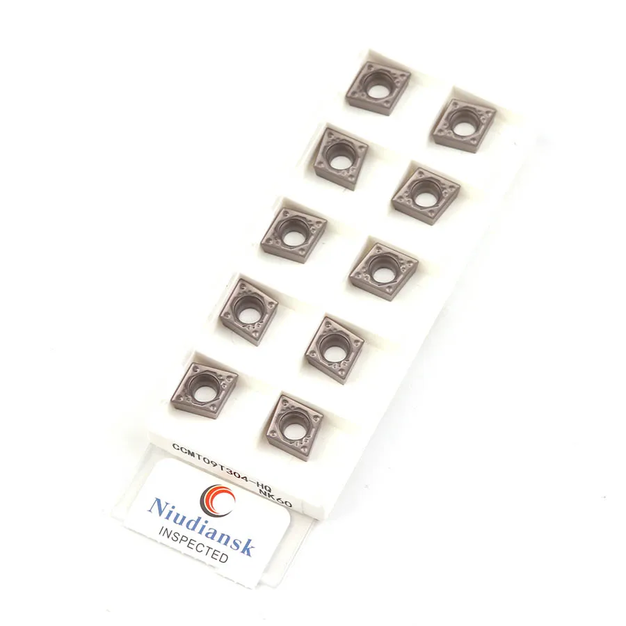 CCMT09T304-HQ NK60 CCMT09T308-HQ NK60 Gốm Kim Loại Lưỡi Dao Cắt Cao Chất Lượng Nội Bộ Biến Dạng Carbide Lưỡi Dao Tiện Bằng Máy CNC Dụng Cụ