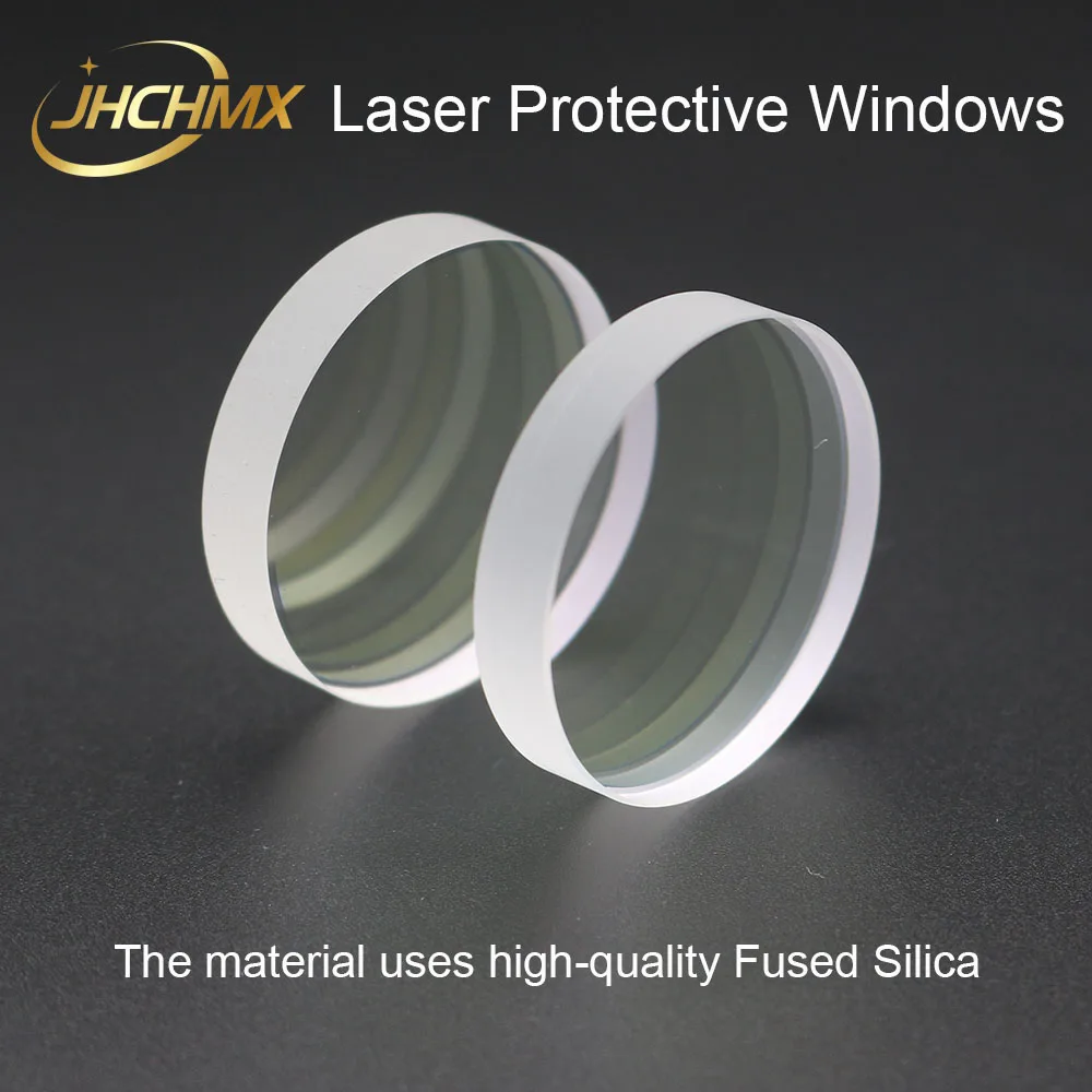 JHCHMX Laser Protective Windows/Lens Fused Silica Lens 18*2 20*2/3/4 22.35*4 30*5 27.9*4.1 36*5 37*7mm For Fiber Laser Machines