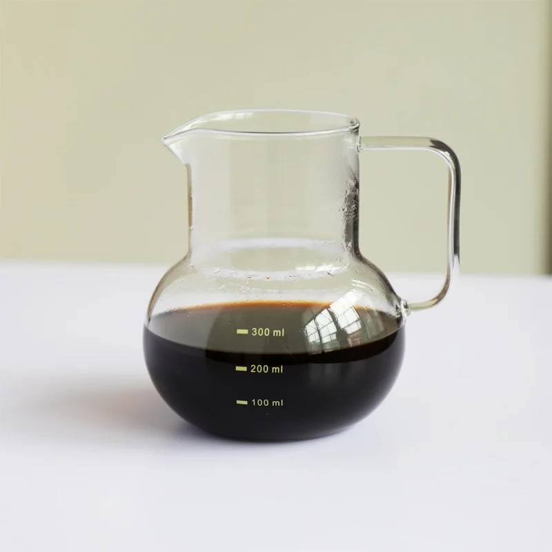 Coffee Tea Sharing Glass Mug, Master Cup, Carafe, Heat Resistant Drinkware, Table Decor with Scale Up to 300ml, 1 Piece, 400ml